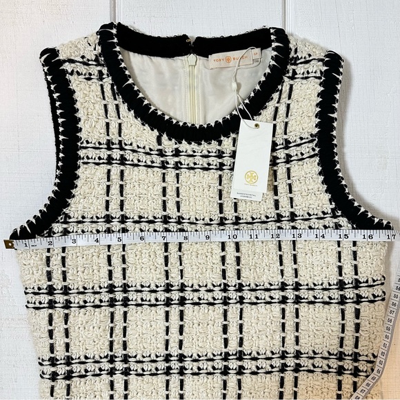 Tory Burch NWT $596 Sleeveless Linen Tweed Shift Dress Size Small Chanel - Picture 14 of 15